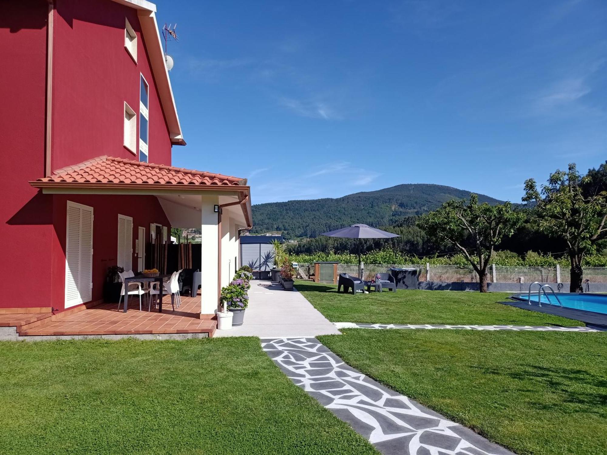 Apartamento En Bloque Vivienda Con Piscina Y Barbacoa A 15 Min De La Playa Meis Bagian luar foto